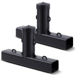 Qualirey 2 Pcs Rat Bait Stations Outdoor 15.2 x 10.6 Inch T Shaped Dual Entrances Mouse Box Vole Traps Compatible with Blocks Liquid or Granular for Outdoor Indoor