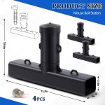 Qualirey 4 Pcs Rat Bait Stations Outdoor 15.2 x 10.6 Inch T Shaped Dual Entrances Mouse Box Vole Traps Compatible with Blocks Liquid or Granular for Outdoor Indoor - Image 2