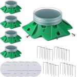 Qualirey 5 Pack Ant Bait Stations (Bait Not Included), Reusable Container for Indoor & Outdoor Use, with Ground Stake and Adhesive Strips (5-Entry)
