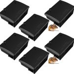 Qualirey 6 Pack Rat Station with Key, 8.66 x 7.5 x 3.9 in