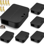 Qualirey 6 Pcs Mouse Bait Stations with Keys, Indoor Outdoor Traps,Black