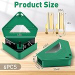 Qualirey 6 Pcs Upgraded Mouse Bait Station with Key & Visible, Green - Image 2