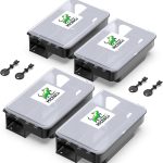 Rat Bait Stations 4 Pack, Clear Lid, Lockable Rodent Traps, Outdoor