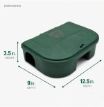 Rat Bait Stations - Large Enough for Rats - Durable, Plastic - Compatible with Any Bait Type - Indoor/Outdoor Use - 1 Pack - Includes 1 Station and 1 Key - Image 2