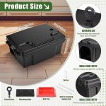 Rat Stations Large Rodent with Key Reusable Mouse Stations Mice Blocks Heavy Duty Boxes for Outdoor Rodents Blocks Station, Bait Not Included, Black (11 x 7 x 4.7 Inches,Classic,2 Pcs) - Image 2
