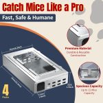 Reusable Metal Mouse Traps 4 Packs – Heavy Duty Humane Mouse Trap, Mechanical Catch Design, Easy Set & Reusable Rat Trap for Indoor & Outdoor Home Use - Image 2