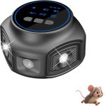 Rodent Repellent Ultrasonic Plug in, Mice Repellent Indoor, Ultrasonic Pest Repeller with 360° Coverage for Rats, Squirrels, Spider, Pest Control Device for House, Attic, Kitchen, Garage