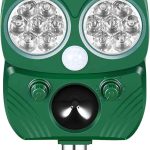 Solar Animal Repeller, Ultrasonic Repellent, Motion Detection, LED Flashing Light, Dog, Cat Repellent, Squirrel, Raccoon, Skunk, Rabbit, Rodent, Fox, Deer, etc.