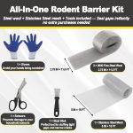 Steel Wool Mice Control Kit with Wire Mesh, 3 Pack 0000 Steel Wool Roll - Image 2