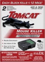 Tomcat Mouse Killer, Child & Dog Resistant, Disposable Station, 2 Stations