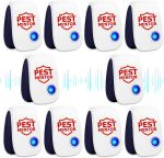 Ultrasonic Pest Control Repeller 10 Pack,Indoor Plug in Mouse Repellent for Rats, Mice, Cockroaches, Bed Bugs & Fleas, Effective Rodent Deterrent for Kitchen and Bedroom, Safe for Children and Pets