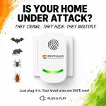 Ultrasonic Pest Control Repeller Indoor - 3 Pack - Covers Up to 1,600 sq ft, Fleas, Bed Bugs and Other Common Pests - Image 2