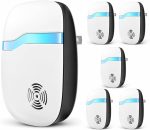 Ultrasonic Pest Indoor Repeller, Repellent for Mouse, Rats, Roaches, Spiders, Ants, Bugs, Plug-in Control Device, Silent Home (6 Pack)