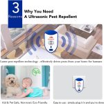 Ultrasonic Pest Repeller Humane Mice Control Electronic Insect Repellent Reject Rodent Bed Bug Spider Rat Defender Home Animal Plug in 2 Pack - Image 2