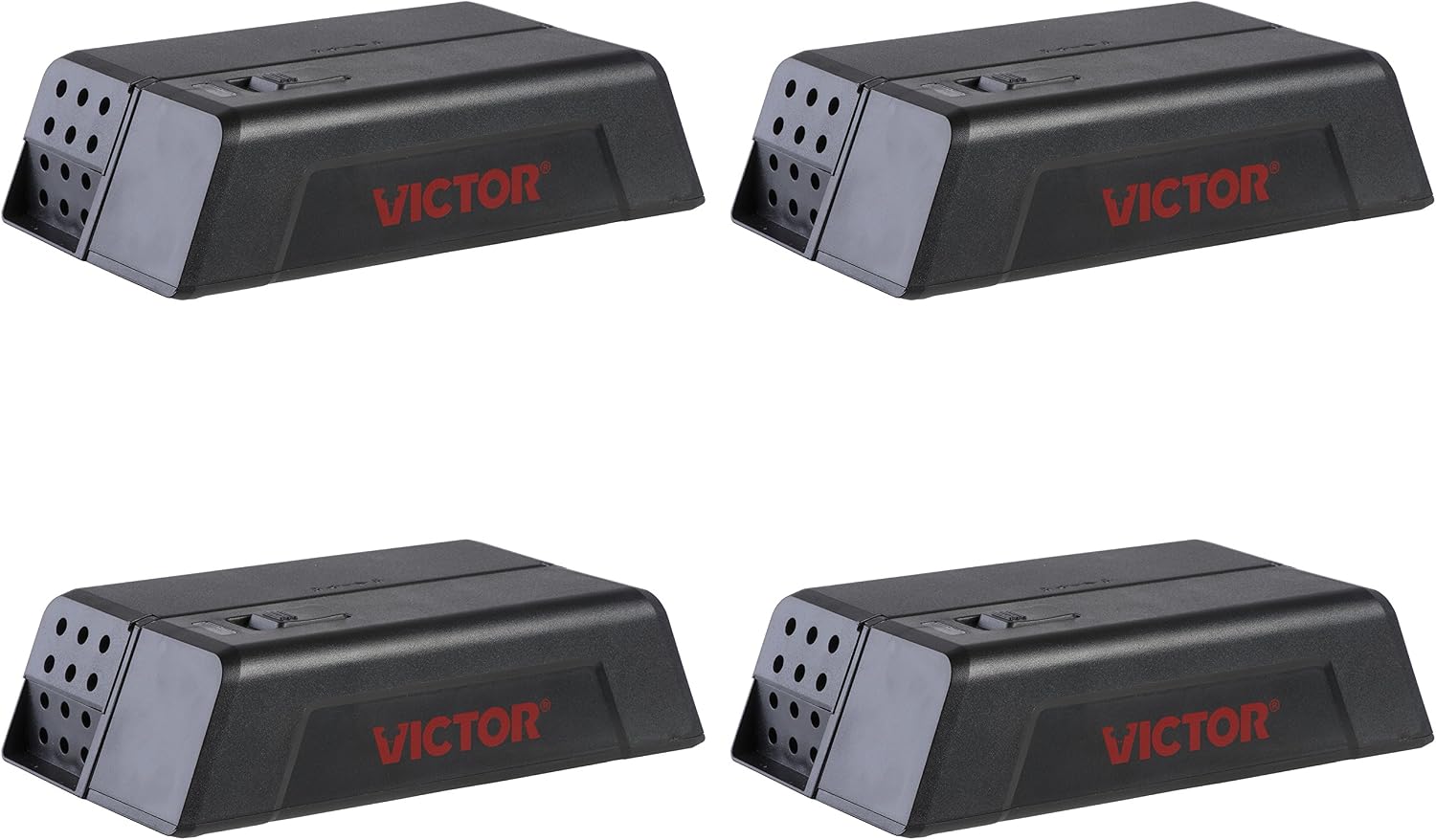 Victor M250S Indoor Humane Electronic Mouse Trap - No Touch, Victor M250S Indoor Humane Electronic Mouse Trap - No Touch, No See Electric Instant Kill Mouse Trap - 4 Traps - Image 1